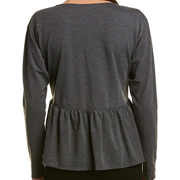 Max Studio BLACK Peplum Long sleeve shirt - Picture 3 of 7